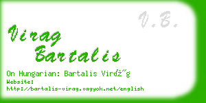 virag bartalis business card